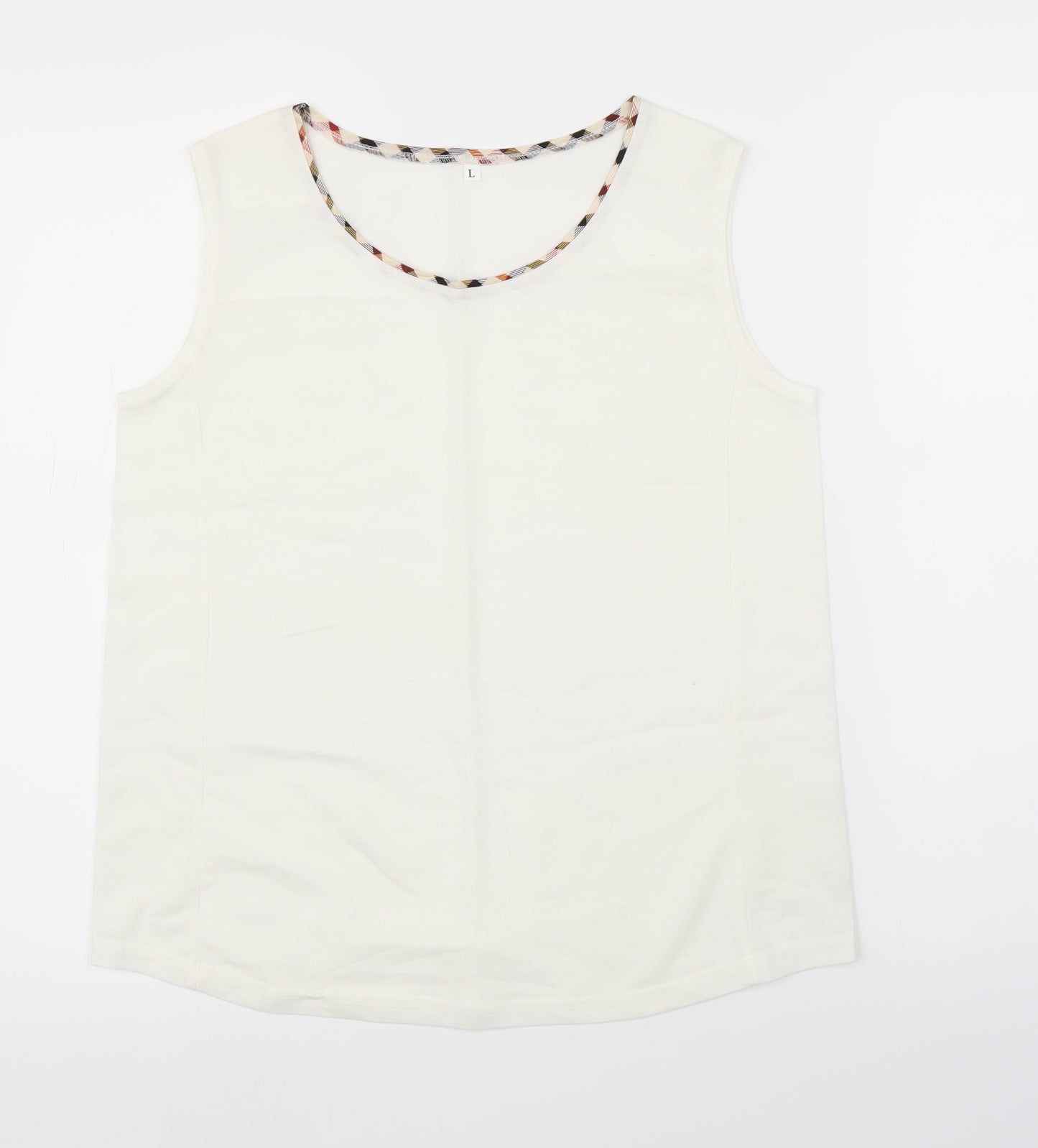 Preworn Womens White   Basic Blouse Size L