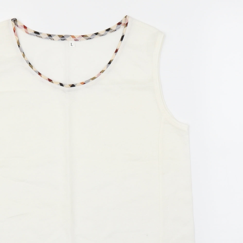 Preworn Womens White   Basic Blouse Size L