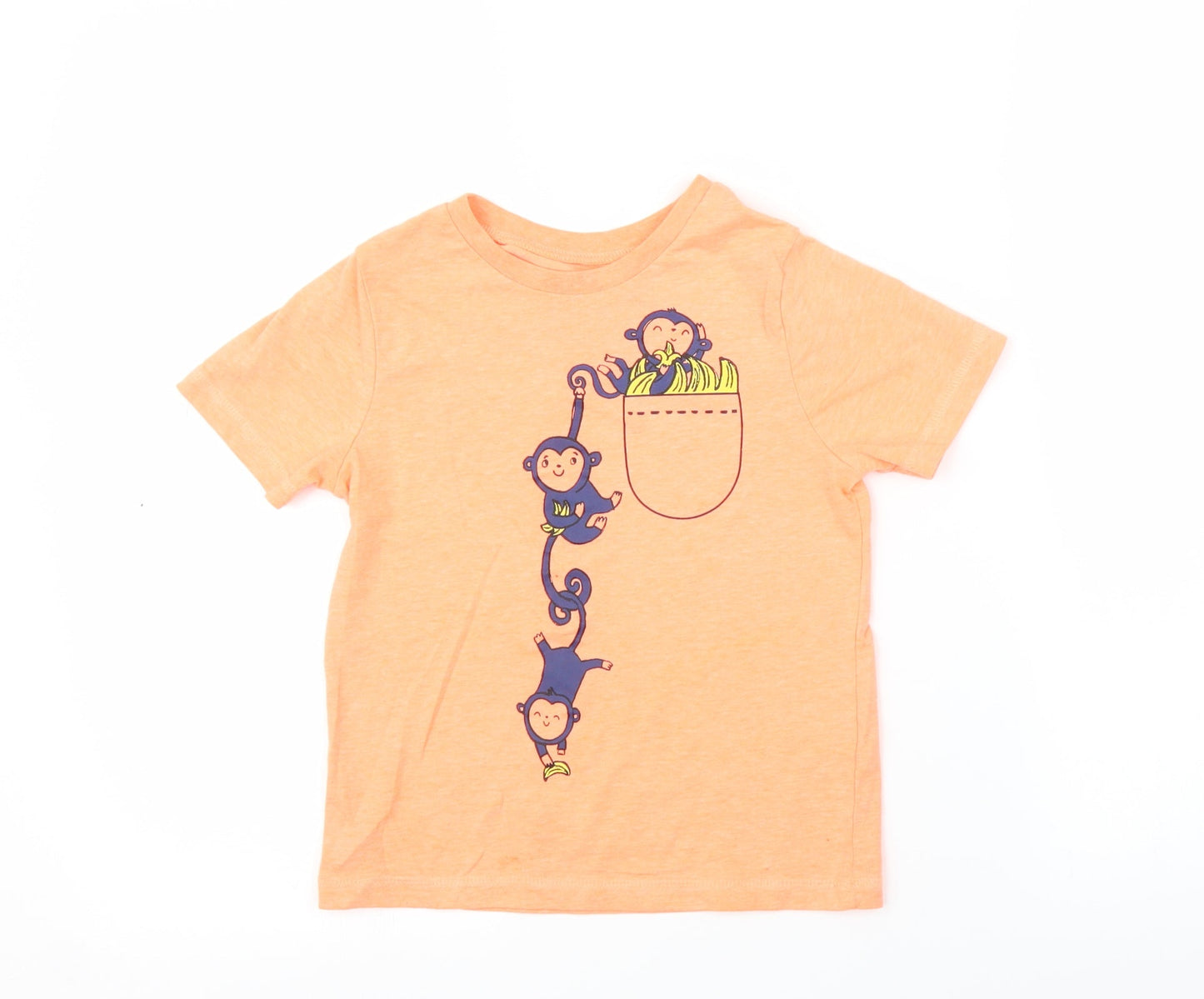 George Boys Orange   Basic T-Shirt Size 6-7 Years