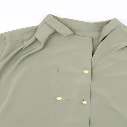 St Michael Womens Green Basic Blouse Size 14