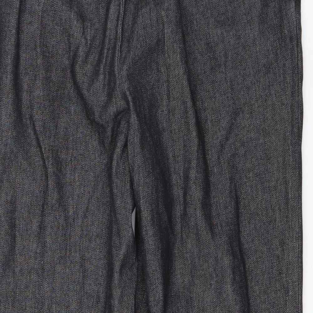 Marks and Spencer Womens Grey  Denim Dress Pants Trousers Size 14 L26 in