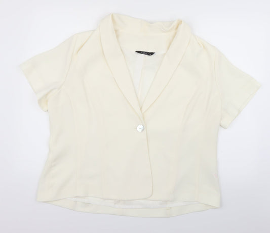 BM Womens Ivory   Jacket Blazer Size 20
