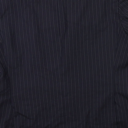 Preworn Mens Blue Striped  Jacket Suit Jacket Size 38