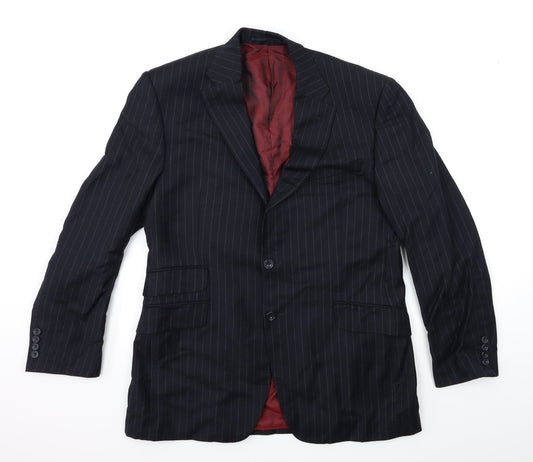 Marks and Spencer Mens Blue Striped  Jacket Suit Jacket Size 40