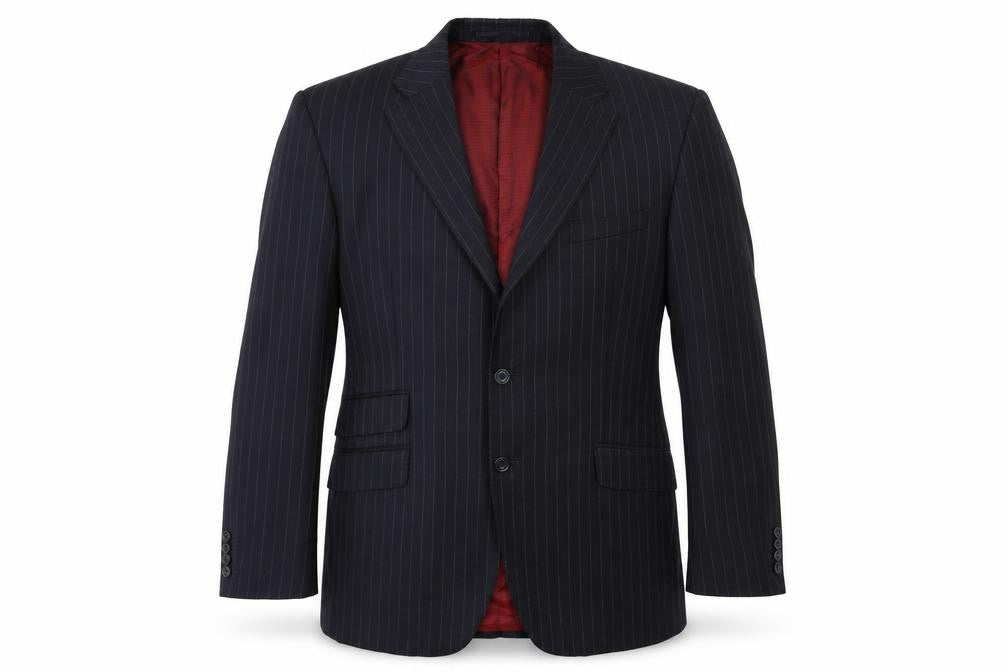 Marks & Spencer Mens Blue Striped  Jacket Suit Jacket Size 40