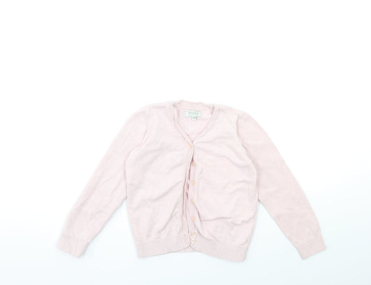 Malwee Girls Pink  Knit Cardigan Jumper Size 6 Years