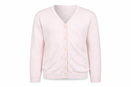 Malwee Girls Pink  Knit Cardigan Jumper Size 6 Years