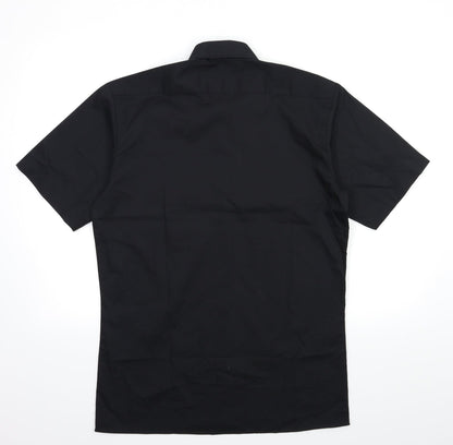 Preloved Premier Mens Black    Button-Up Size 14.5 - Back