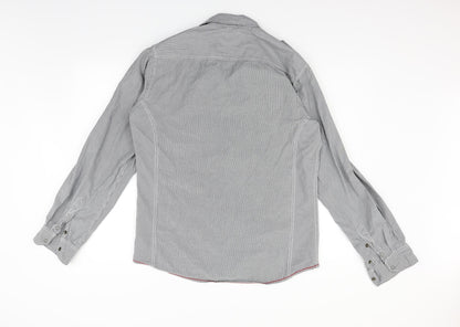 Next Mens Grey Polka Dot   Button-Up Size L