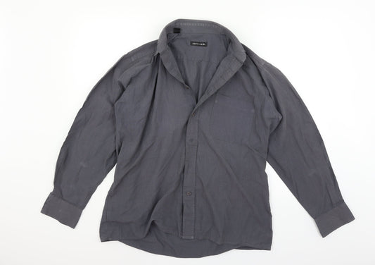 Pierre Cardin` Mens Grey    Button-Up Size 15