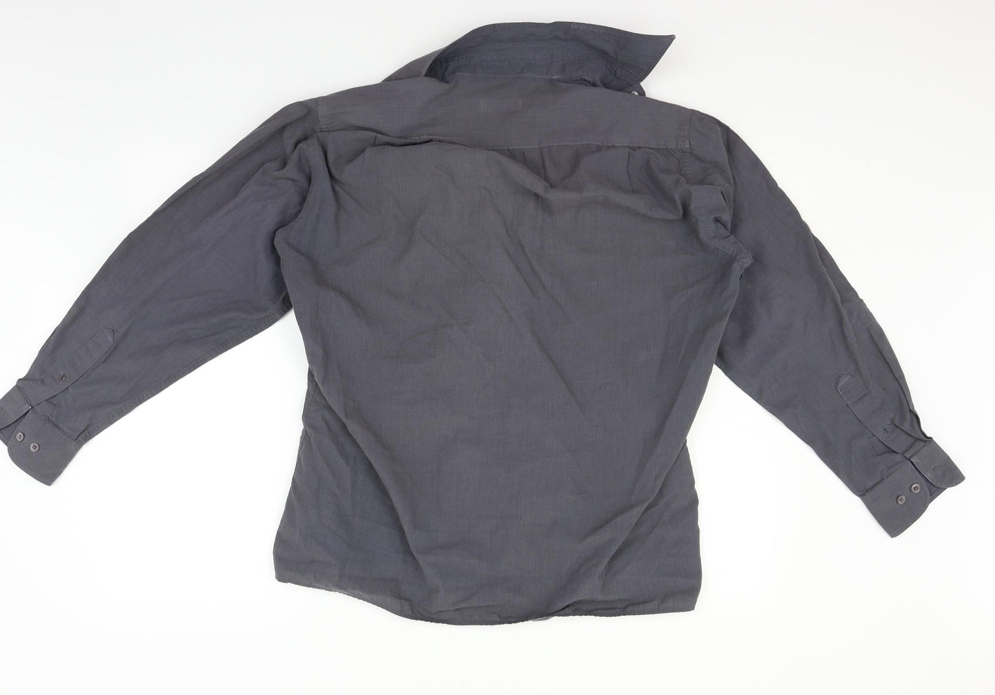 Pierre Cardin` Mens Grey    Button-Up Size 15