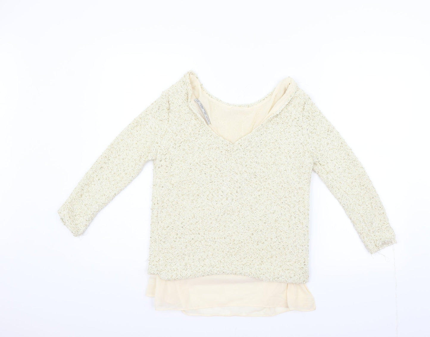 Laura Knit Womens Beige   Pullover Jumper Size M