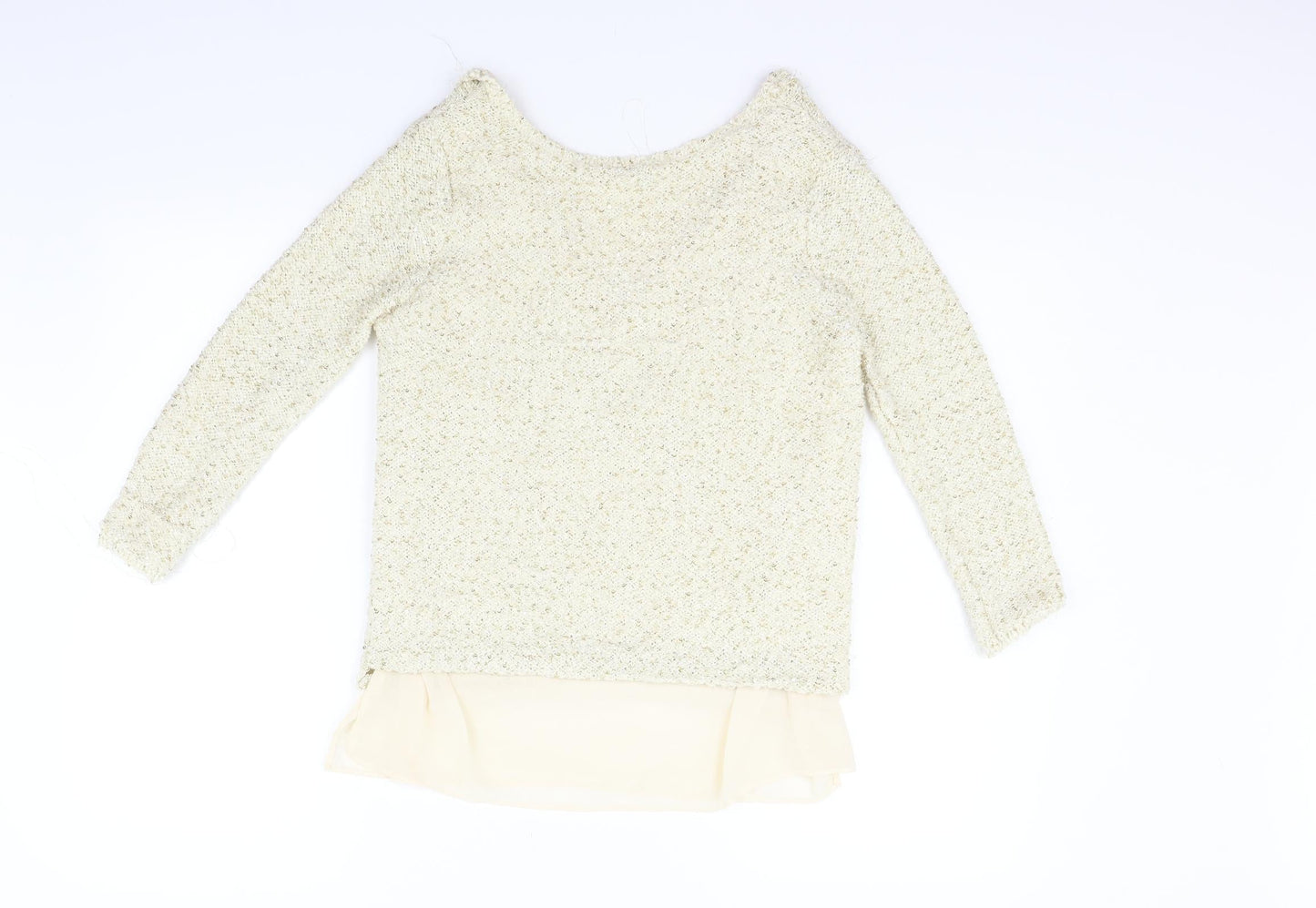 Laura Knit Womens Beige   Pullover Jumper Size M