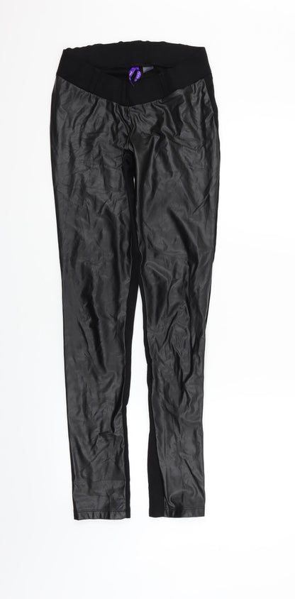 Seraphine Womens Black   Jegging Trousers Size 6 L29 in