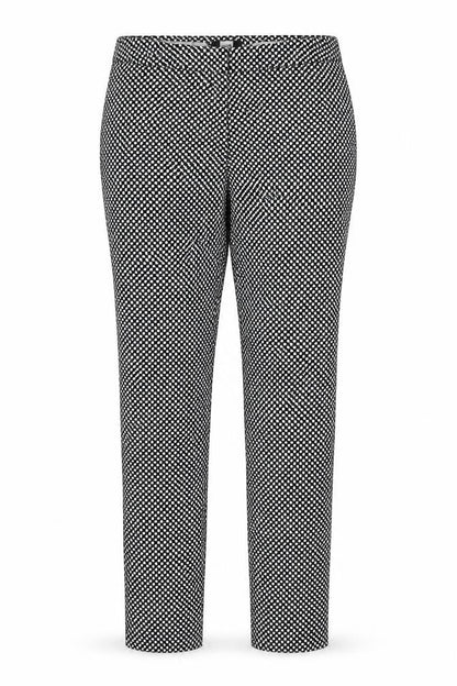 New Look Womens Black Geometric  Trousers  Size 8 L23 in