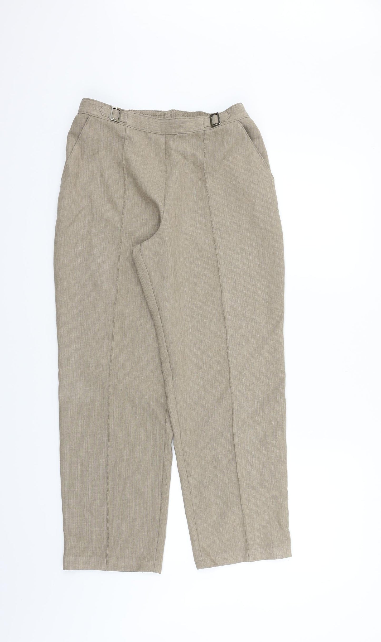 Marks and Spencer Womens Beige   Trousers  Size 10 L25 in