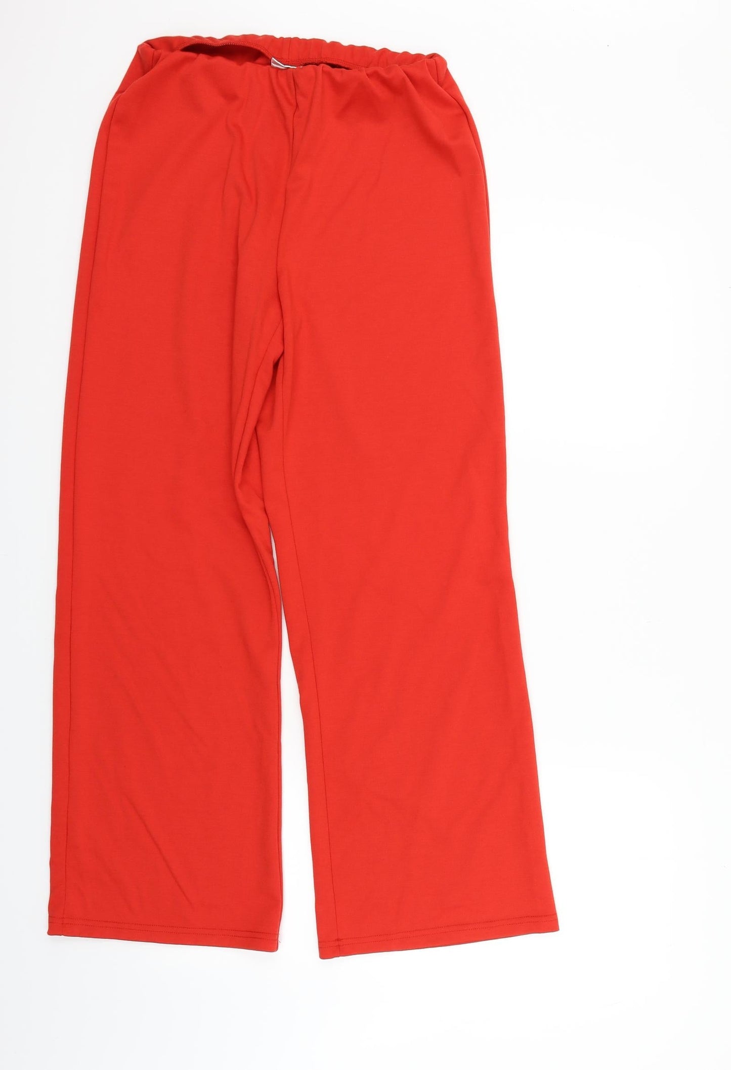 Damart Womens Red Houndstooth  Trousers  Size 12 L27 in - Elastic Waist Band