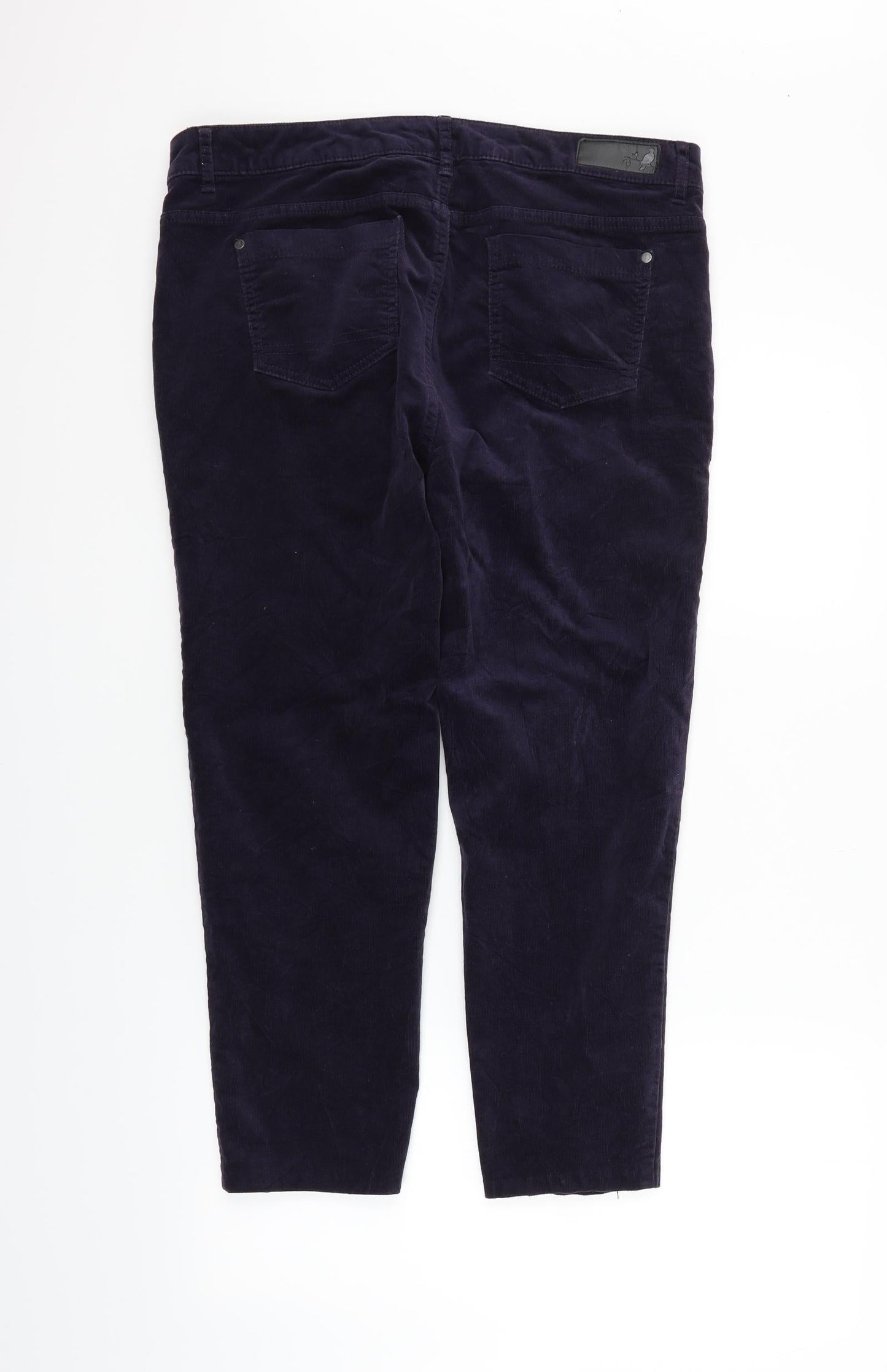 Indigo Womens Blue   Cropped Trousers Size 33 in L23 in