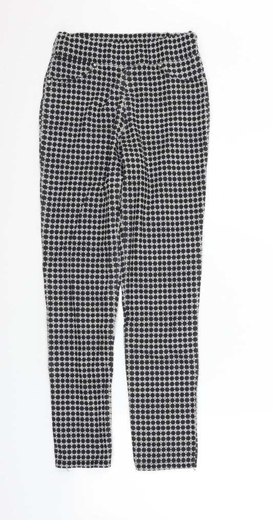 Deck Womens Black Geometric  Trousers  Size 24 in L27 in