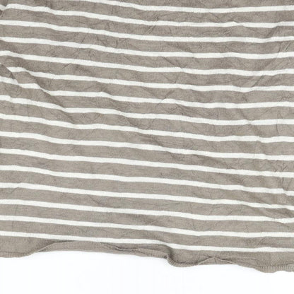 Mango Womens Beige Striped  Pullover Jumper Size S