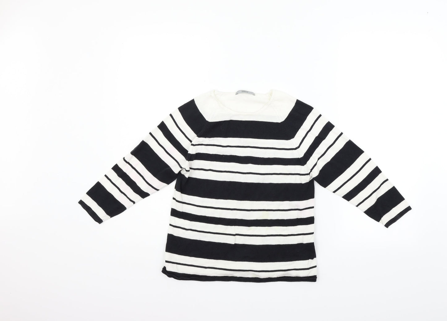Marks and Spencer Womens Silver Striped  Pullover Jumper Size S