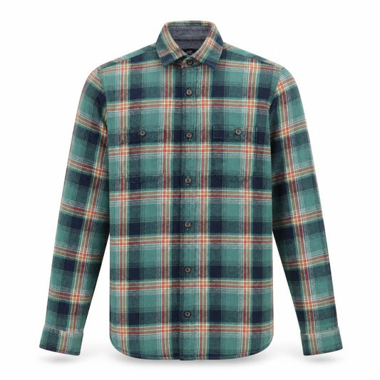 Easy Mens Green Plaid   Button-Up Size S