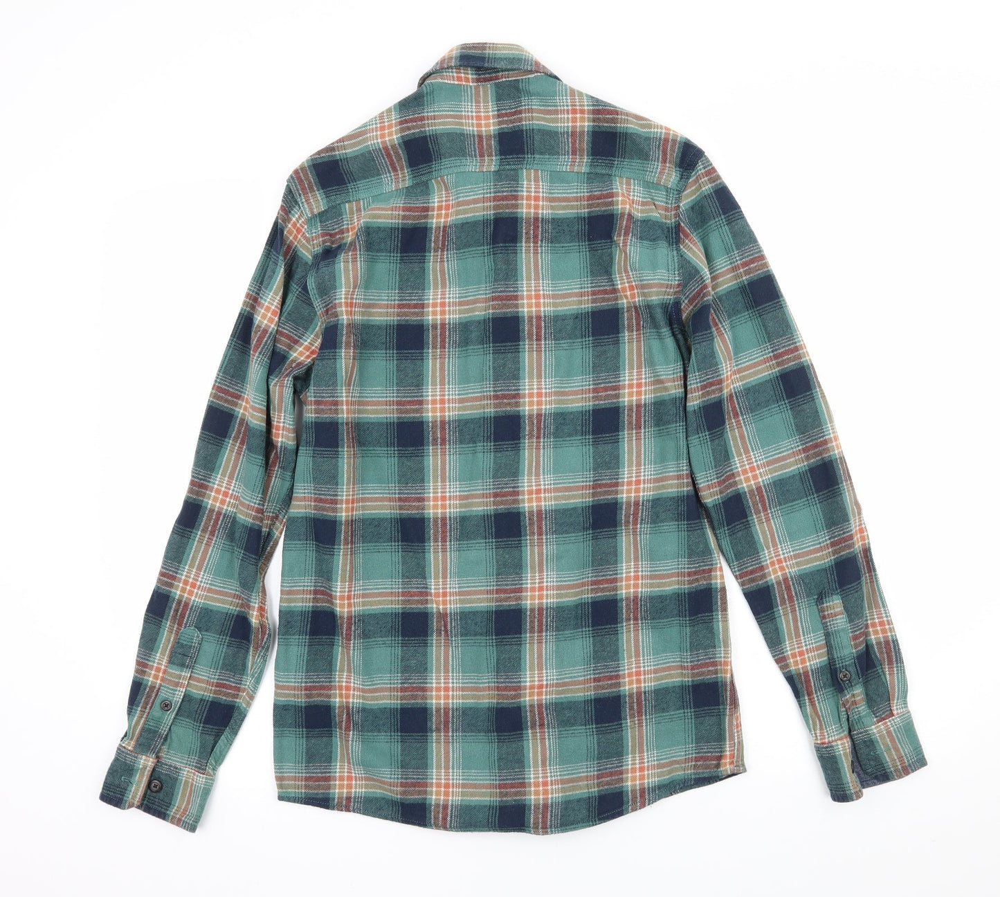 Easy Mens Green Plaid   Button-Up Size S