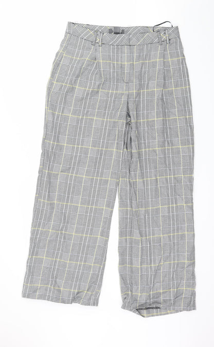 Preworn Womens Grey Check  Trousers  Size 14 L28 in