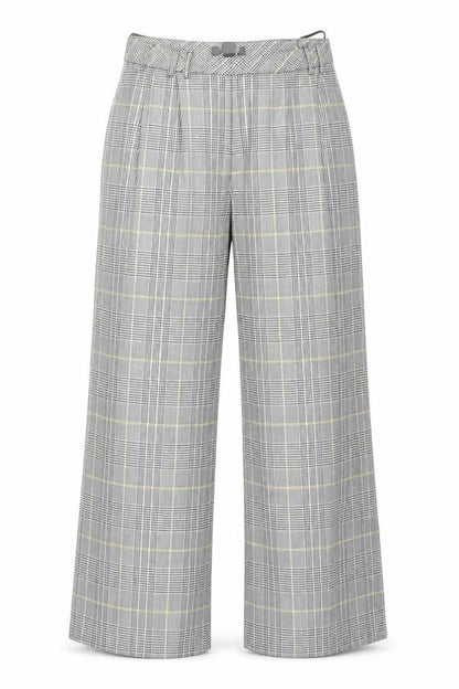 Preworn Womens Grey Check  Trousers  Size 14 L28 in