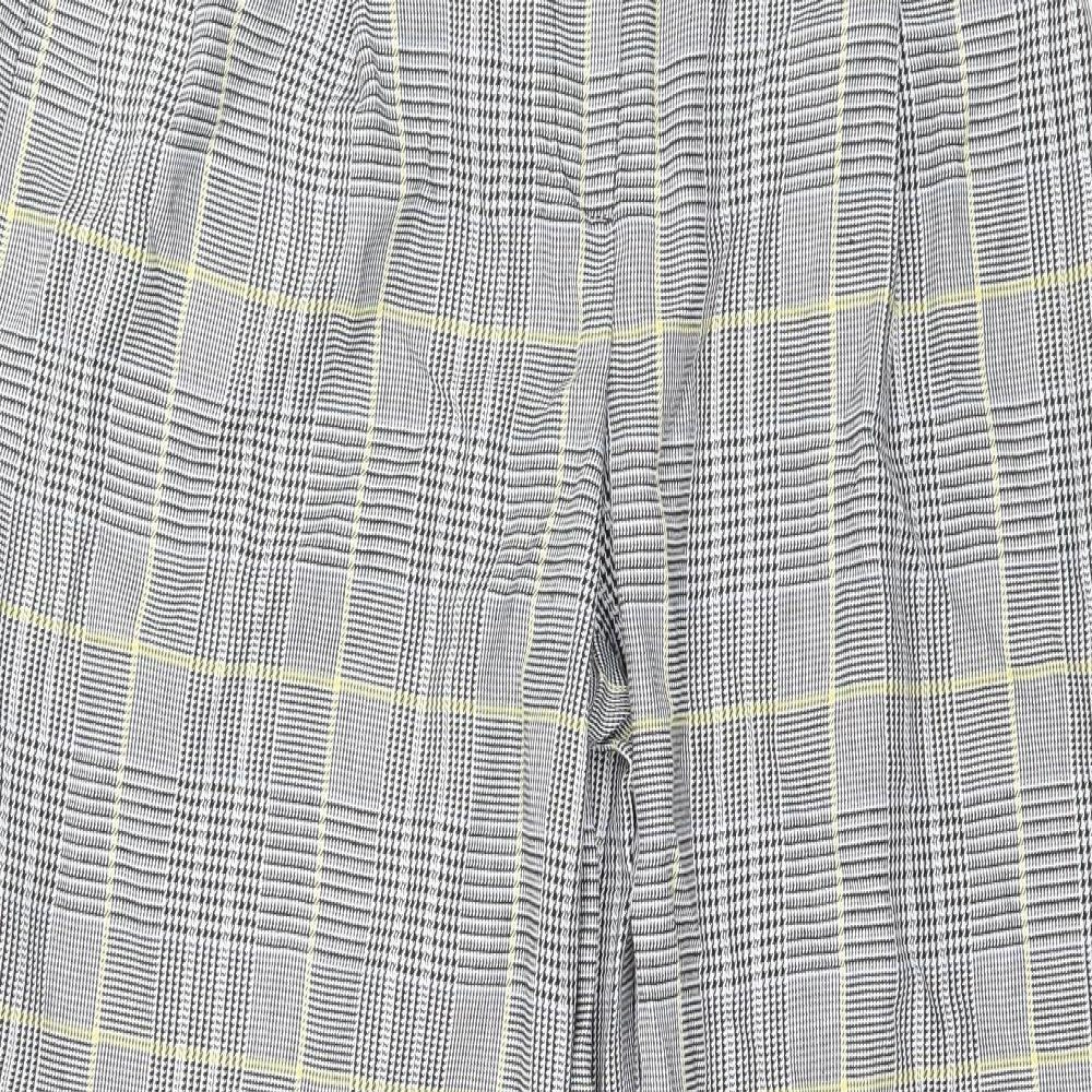Preworn Womens Grey Check  Trousers  Size 14 L28 in
