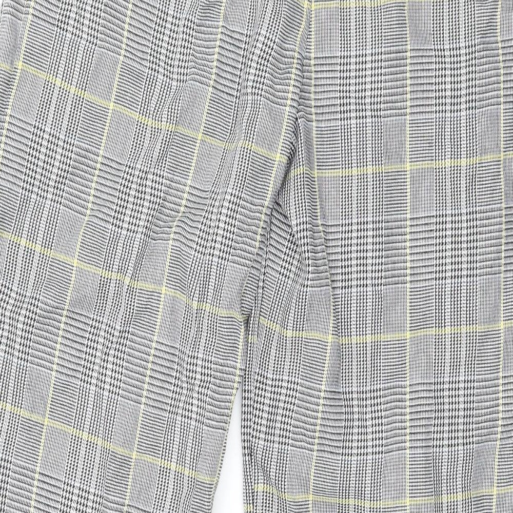 Preworn Womens Grey Check  Trousers  Size 14 L28 in