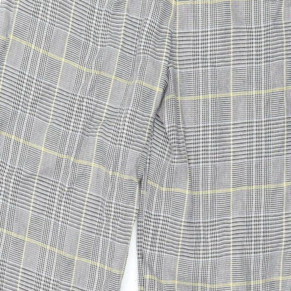 Preworn Womens Grey Check  Trousers  Size 14 L28 in