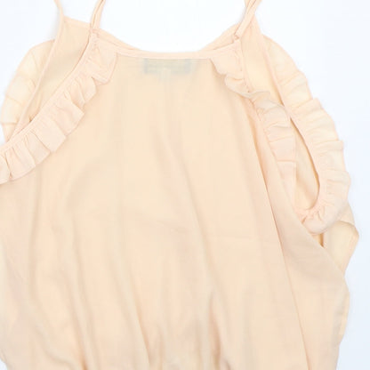 Preloved Parisian Womens Pink   Basic T-Shirt Size 10 - Label