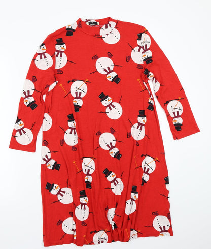 Additional front view of Papaya women’s red a-line, size UK 8