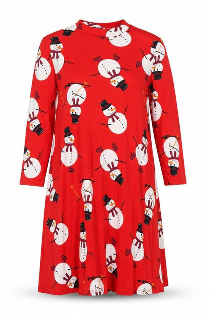 Front view of Papaya women’s red a-line, size UK 8