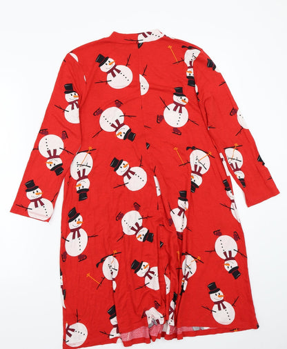 Back view of Papaya women’s red a-line, size UK 8