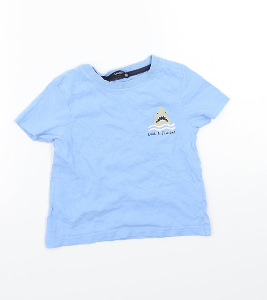 George Boys Blue   Basic T-Shirt Size 12-18 Months
