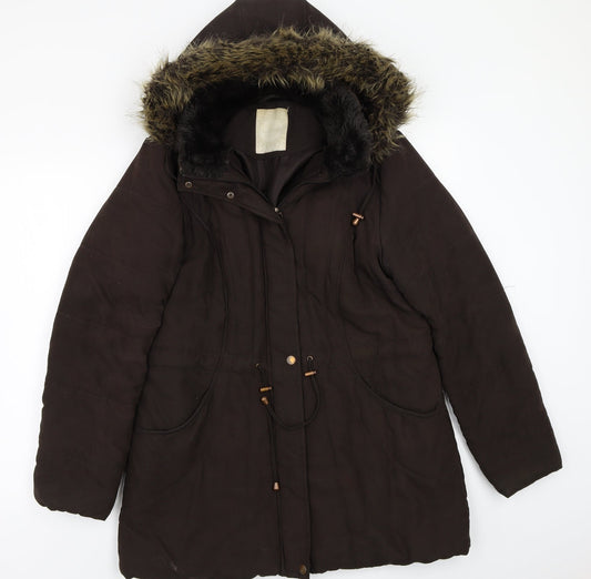 BHS Womens Brown   Jacket Coat Size 14