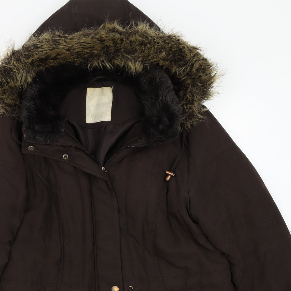 BHS Womens Brown   Jacket Coat Size 14