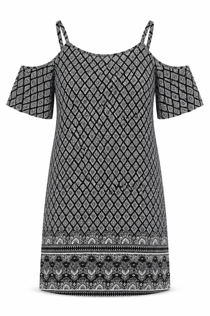 Papaya Womens Black Paisley  A-Line  Size 8