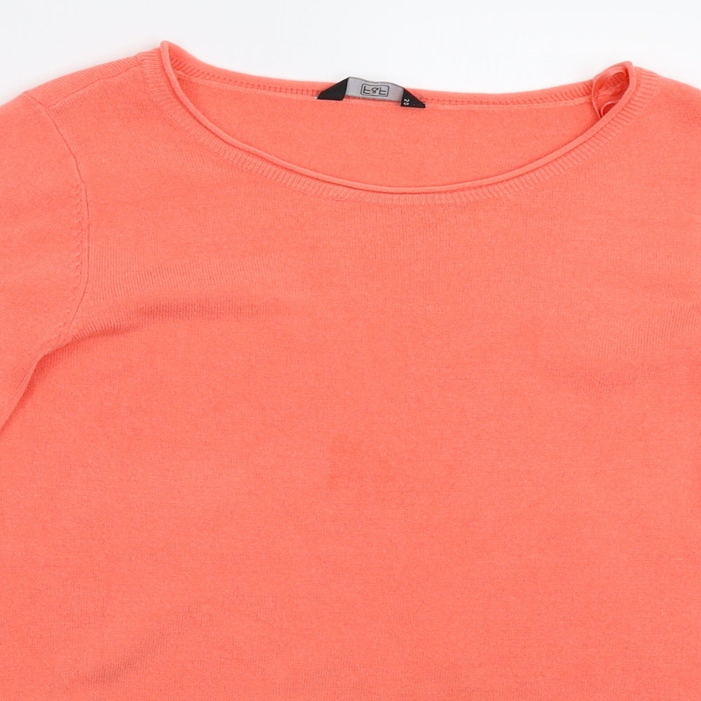 F&F Womens Pink  Knit Pullover Jumper Size 14