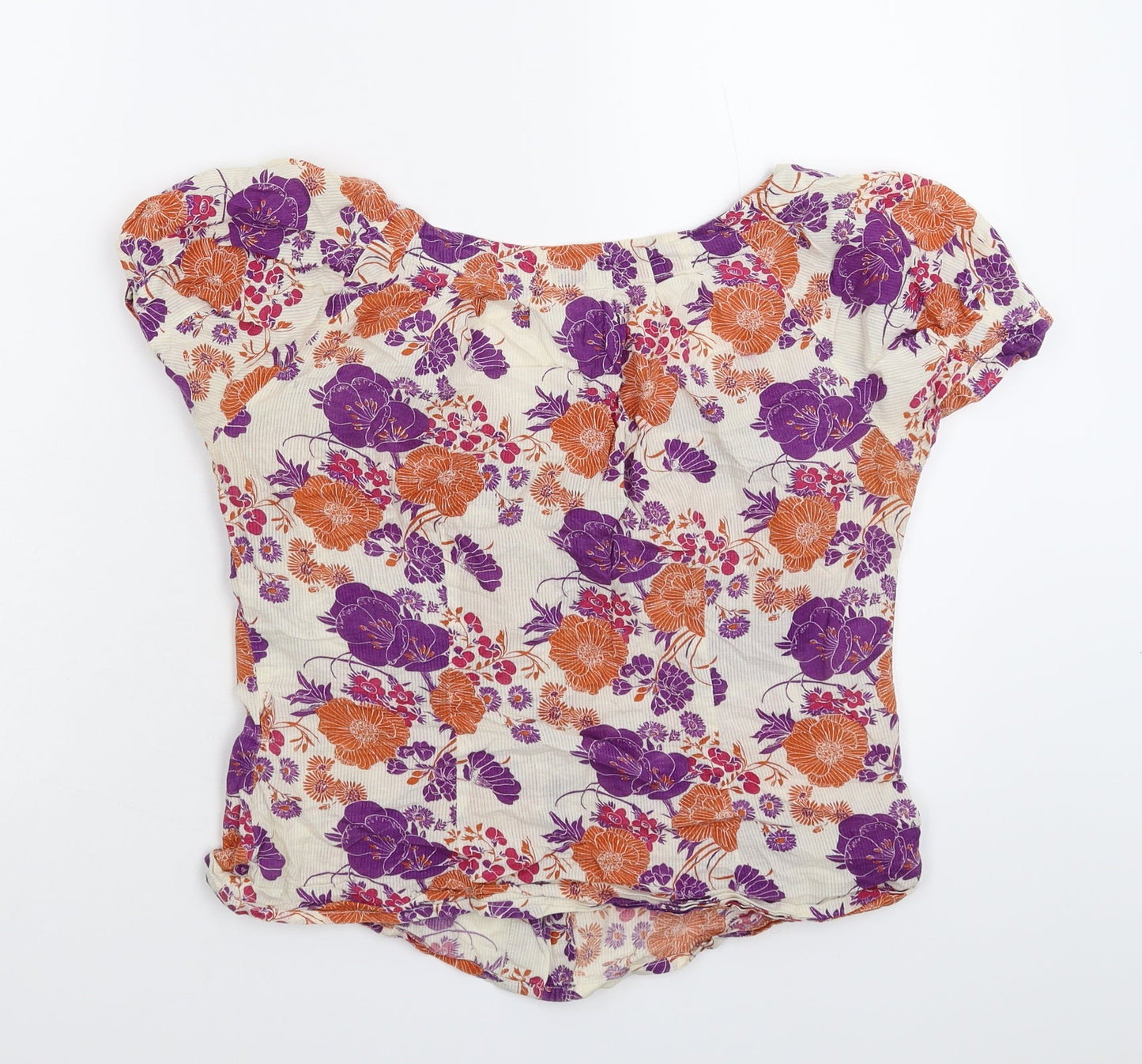 H&M Womens Multicoloured Floral  Basic Button-Up Size 12