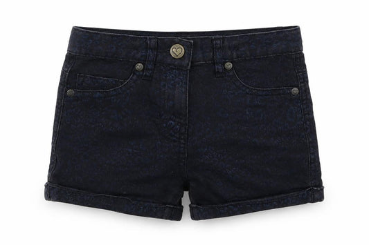 George Girls Blue Animal Print Denim Hot Pants Shorts Size 4-5 Years