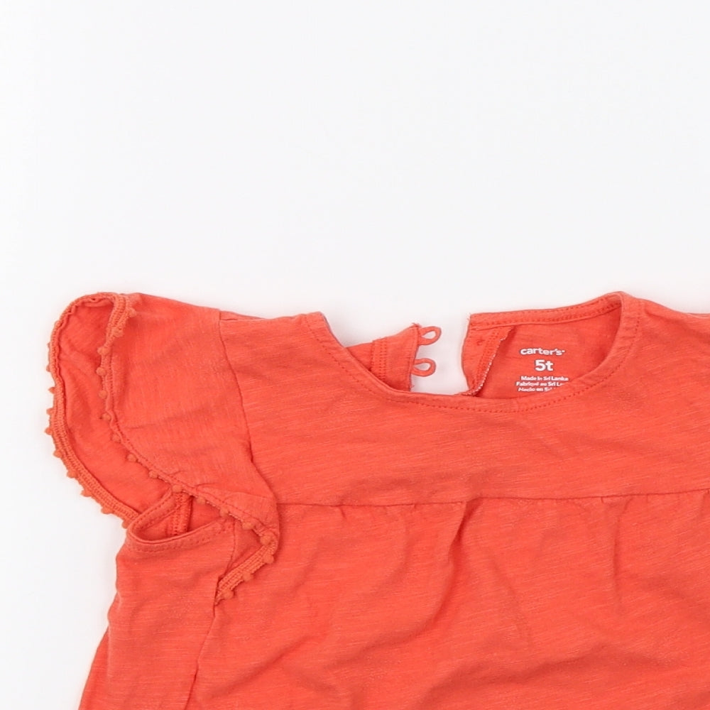 Carters Girls Orange   Basic Tank Size 5 Years