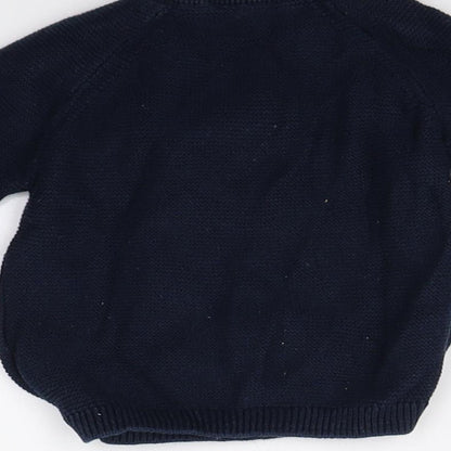 Brand and care label for Tue Baby Blue Knit jumper, size 3-6, Months