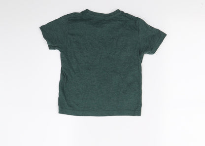 Preloved Primark Boys Green   Basic T-Shirt Size 3-4 Years  - New York - Back