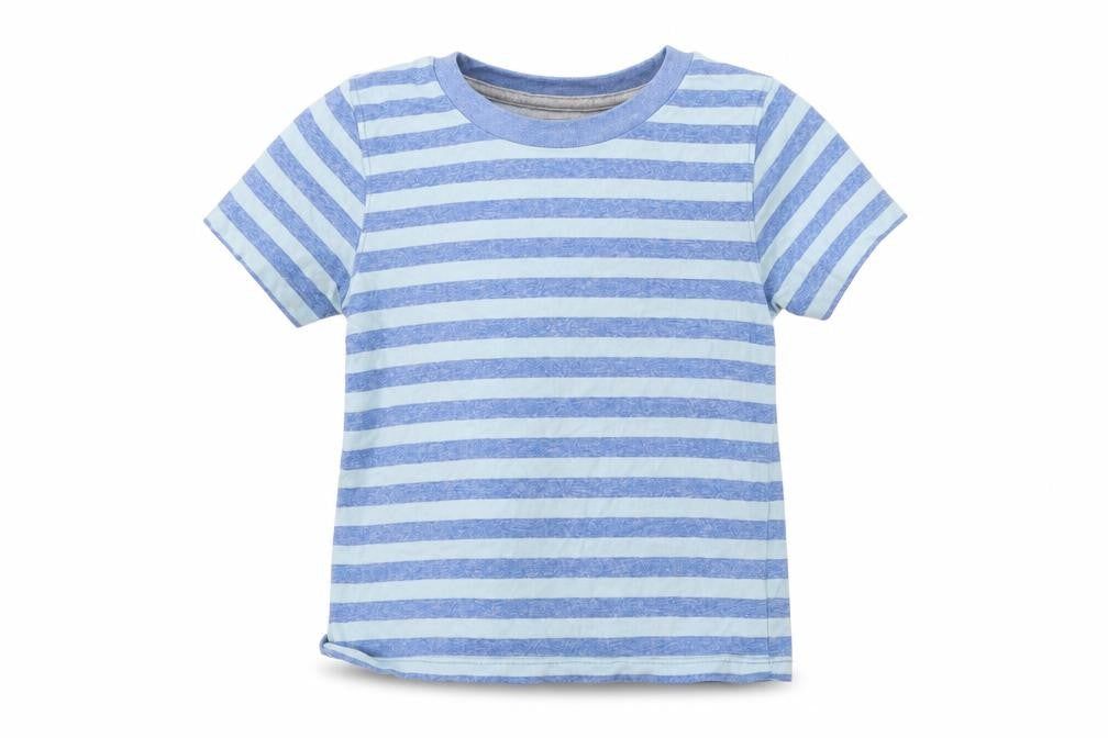 Primark Girls Blue Striped  Basic T-Shirt Size 2-3 Years