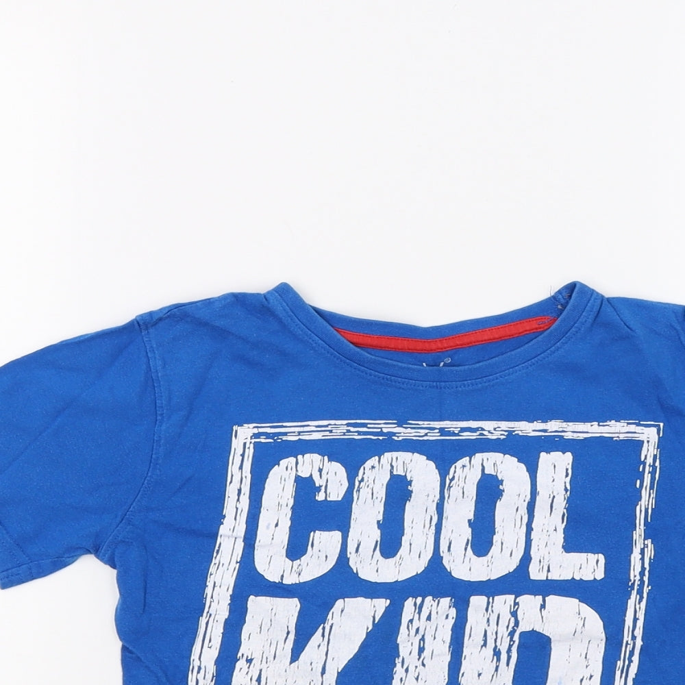 Primark Boys Blue   Basic T-Shirt Size 6-7 Years  - Cool kid