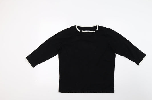 Profile Womens Black  Knit Pullover Jumper Size 16