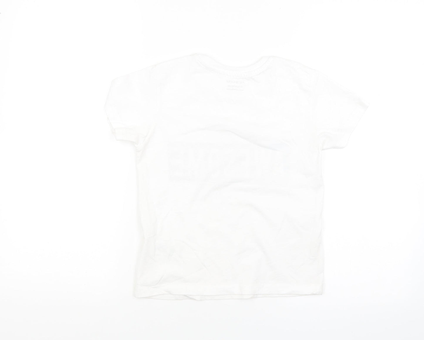 Primark Boys White   Basic T-Shirt Size 6-7 Years